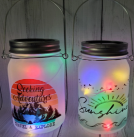 Solar Sublimation Mason Jar Lanterns