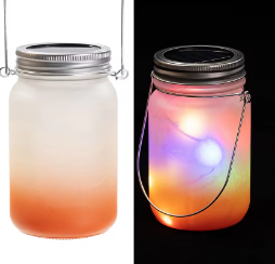 Solar Sublimation Mason Jar Lanterns